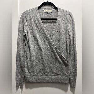 LOFT Womens XS Grey Wrap Sweater
